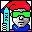 The SkiFree icon showing a skier and one ski.